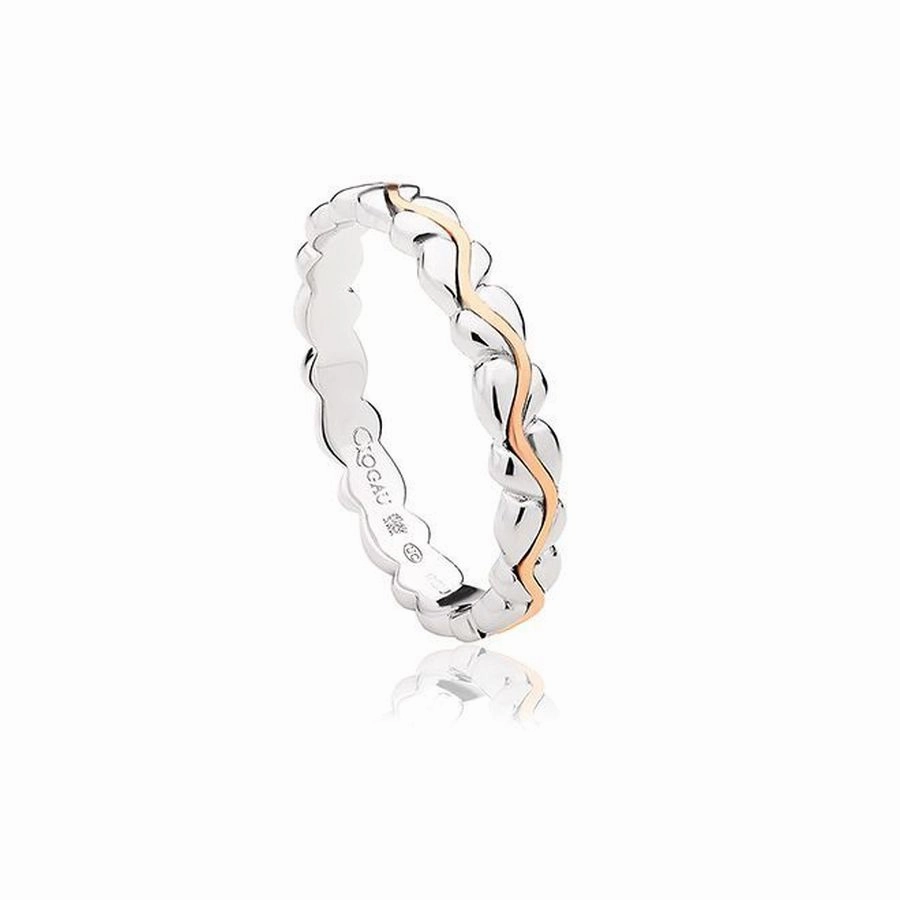 Silver & 9ct Rose Gold Affinity Life Stacking Ring