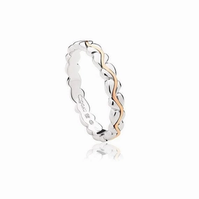 Silver & 9ct Rose Gold Affinity Life Stacking Ring