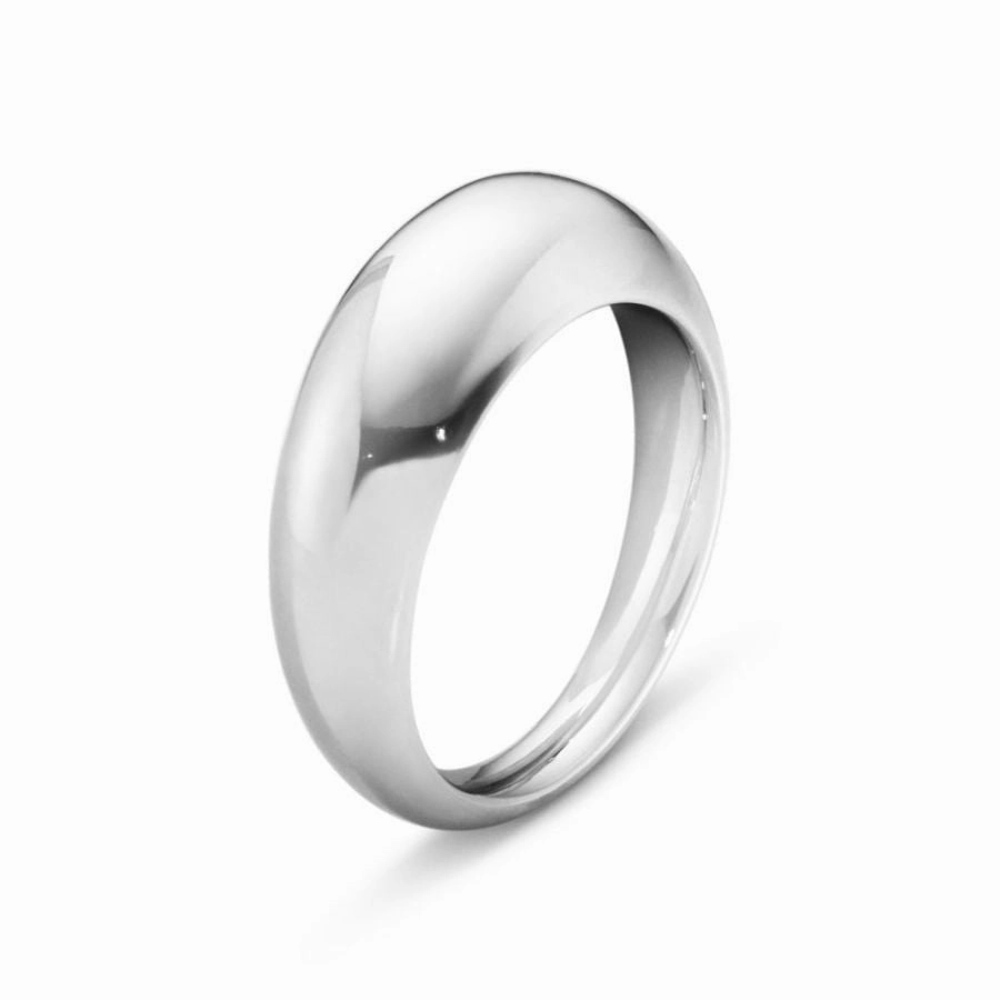 Silver Curve Slim Ring