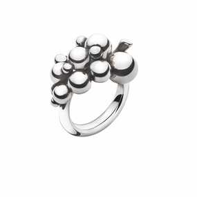 Silver Moonlight Grapes Ring