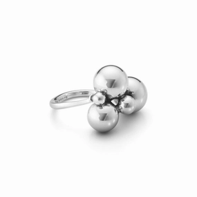 Silver Moonlight Grapes Ring