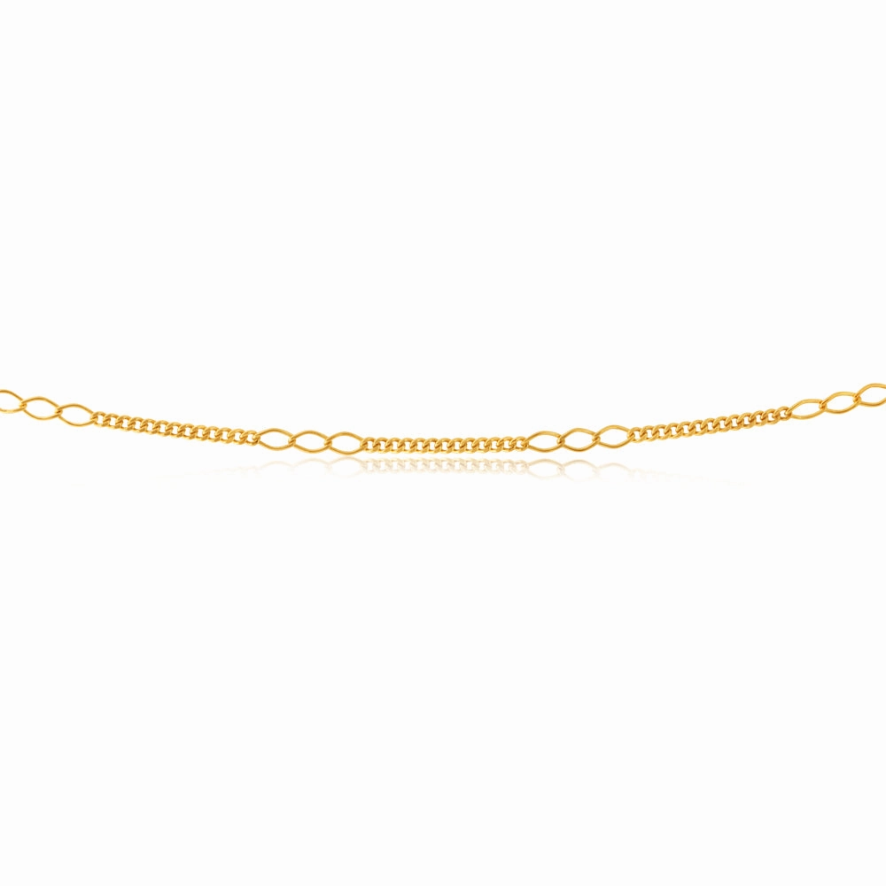Silverfilled Figaro 50cm Chain