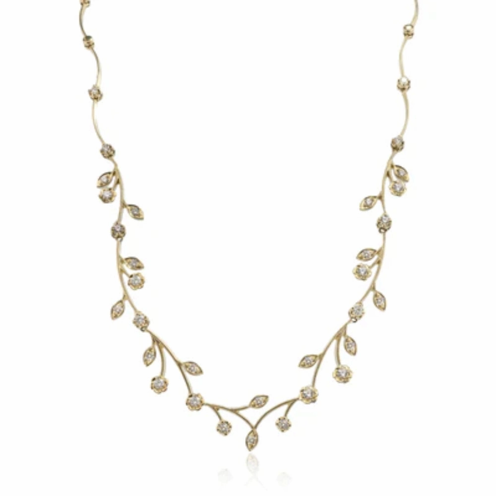 Simon G. 14k Gold Magnificent Garden Necklace with Diamonds