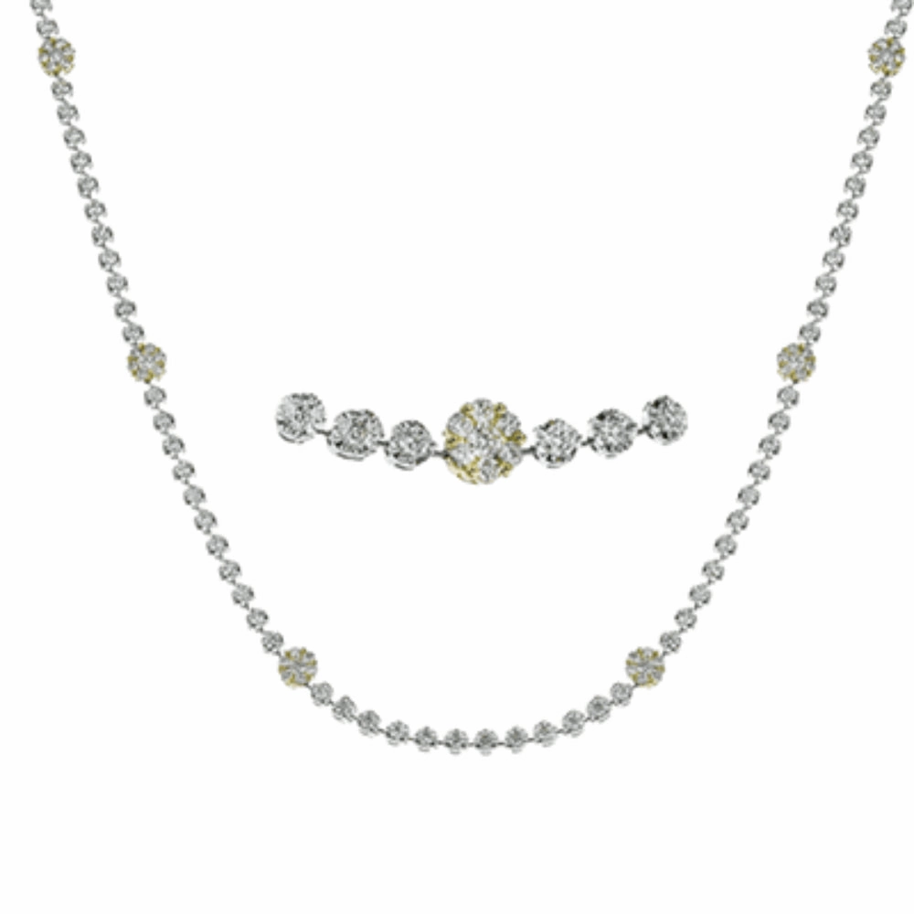 Simon G. 18k White Gold 19" Diamond Station Necklace