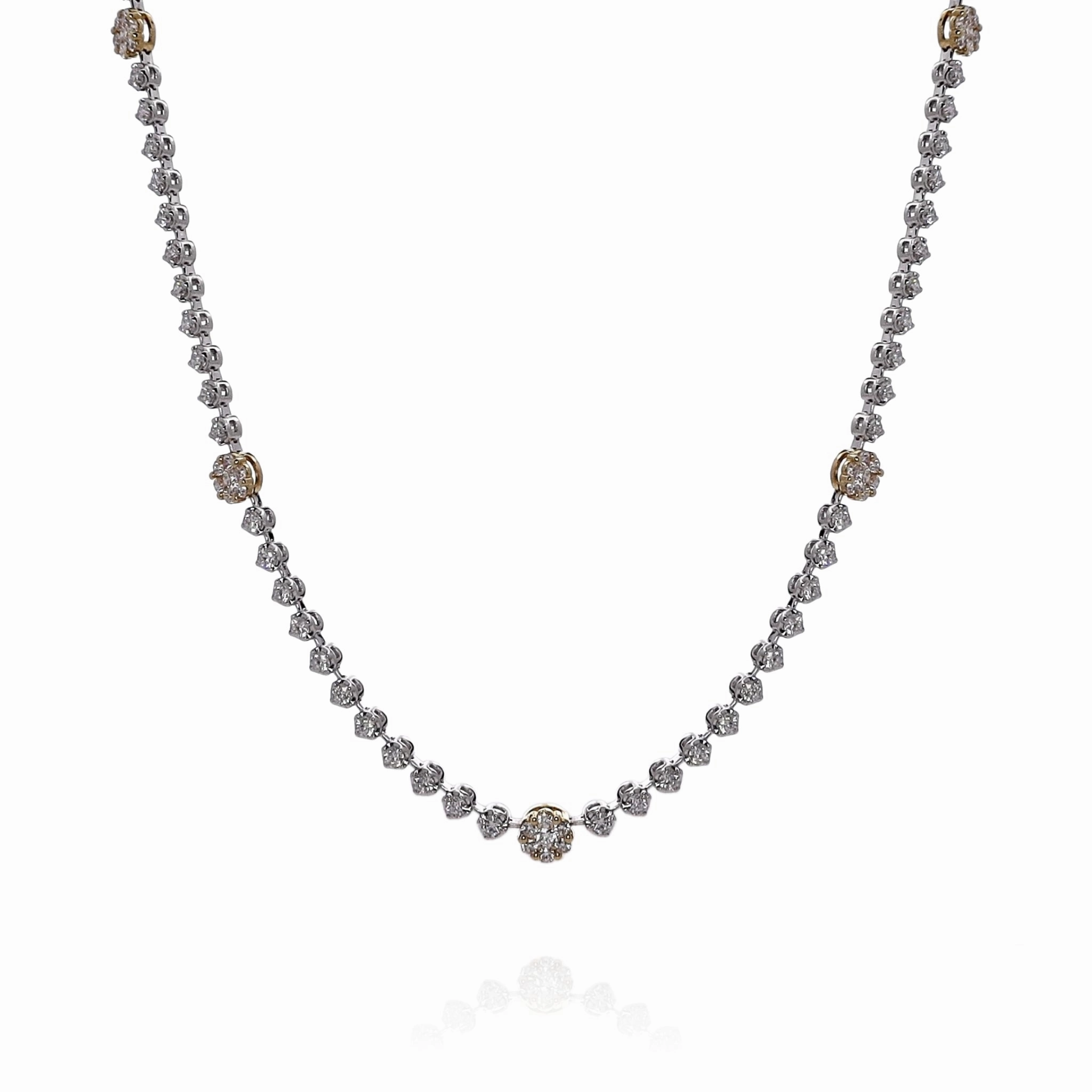 Simon G. 18k White Gold 19" Diamond Station Necklace