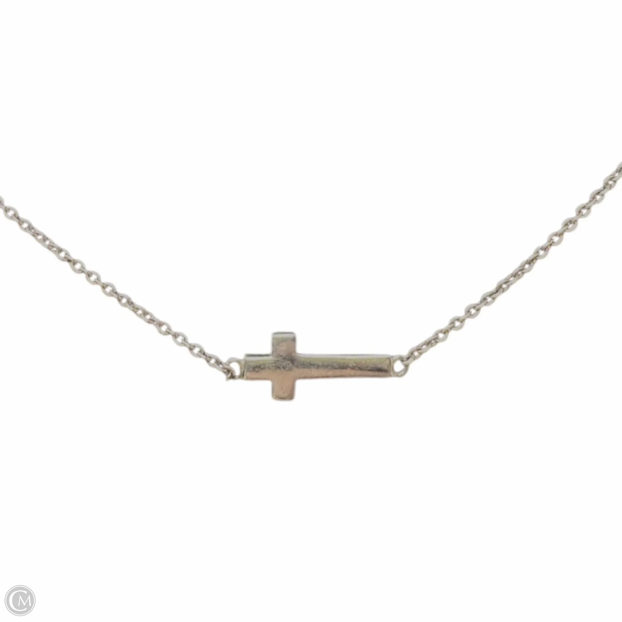 Simplex Horizontal Cross Necklace Sterling Silver By Silpada