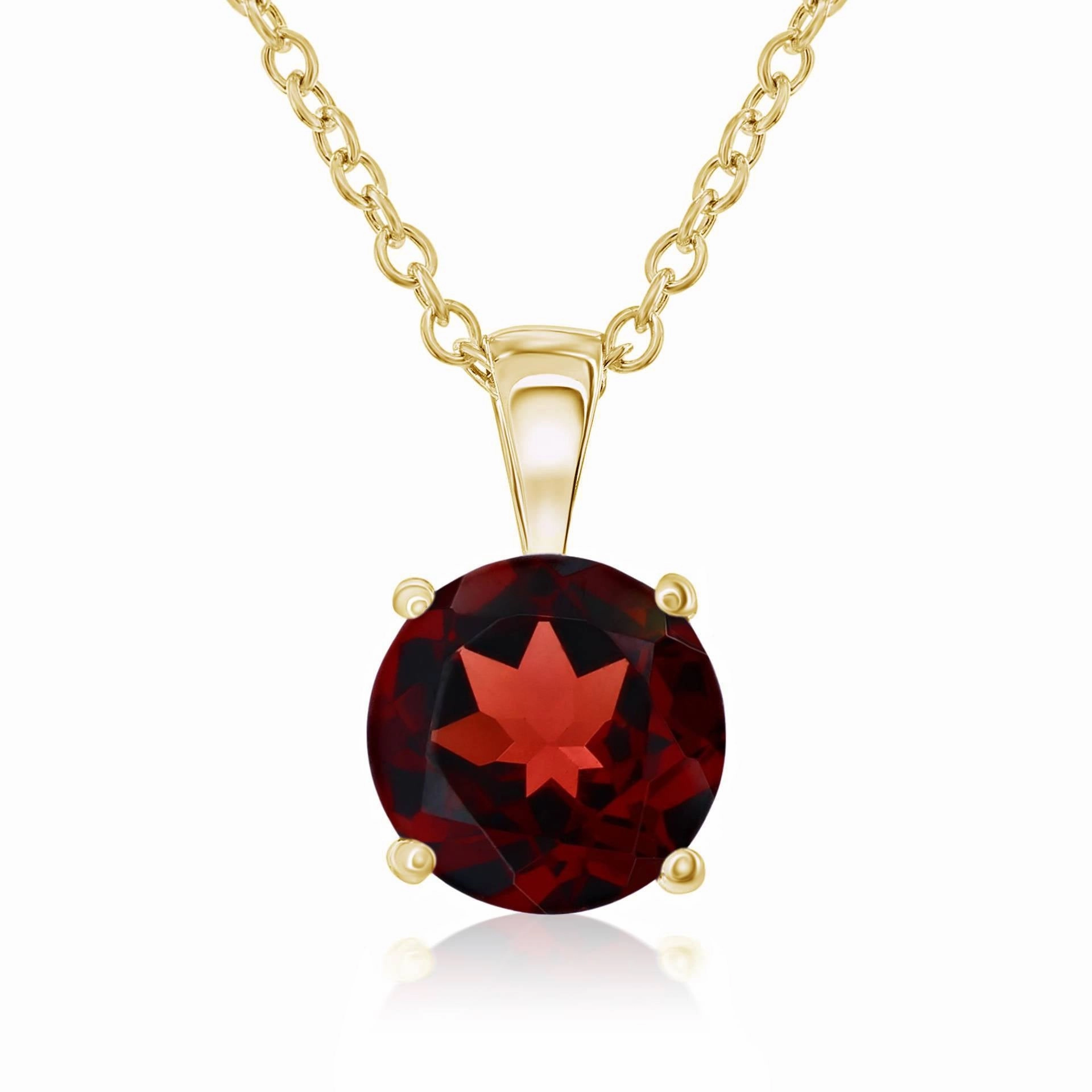 Smyth Jewelers 14k Gold Garnet Pendant Necklace