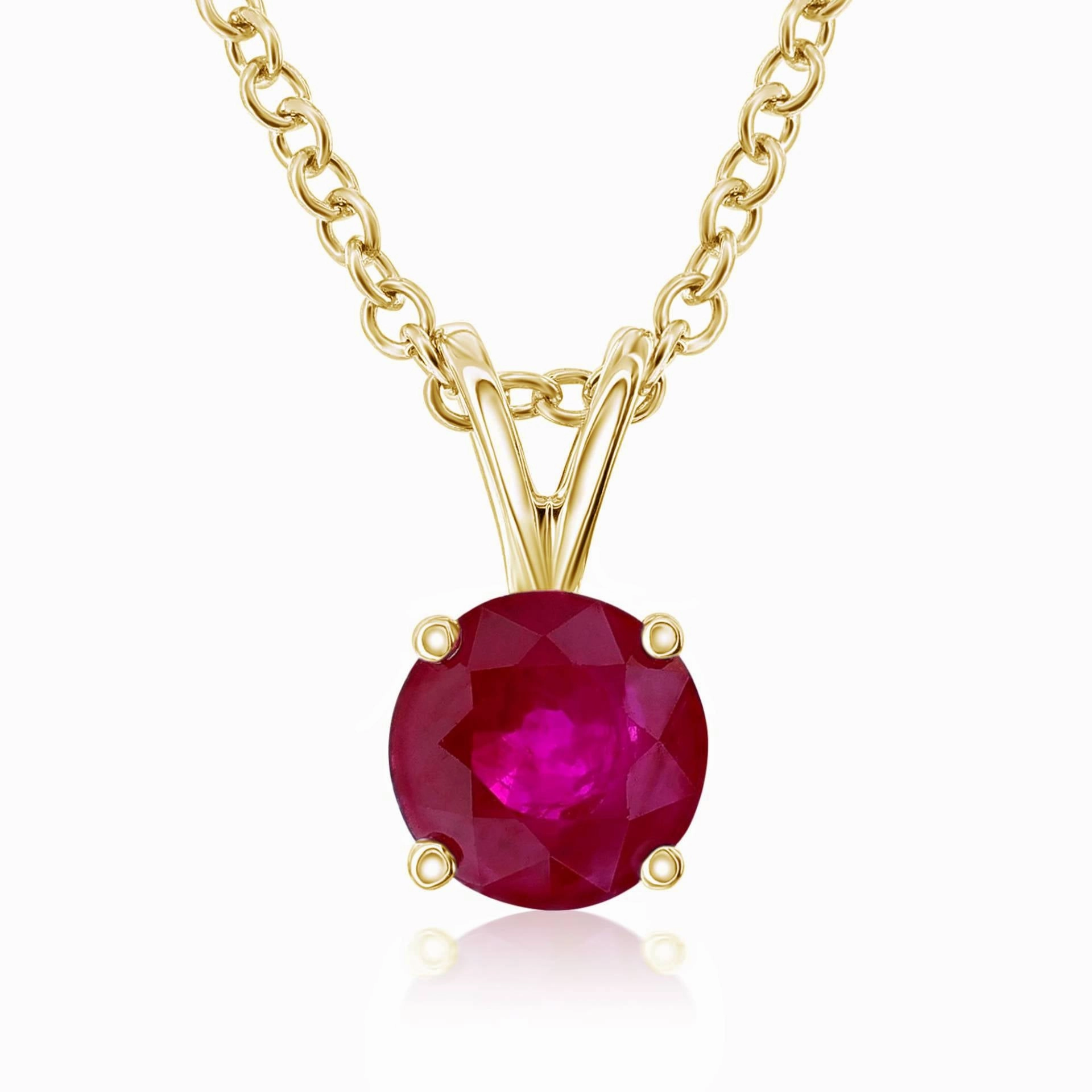 Smyth Jewelers 14k Gold Ruby Pendant Necklace
