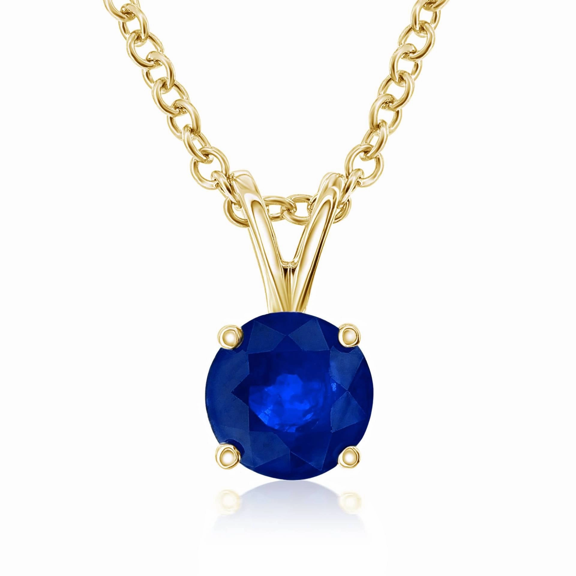 Smyth Jewelers 14k Gold Sapphire Pendant Necklace