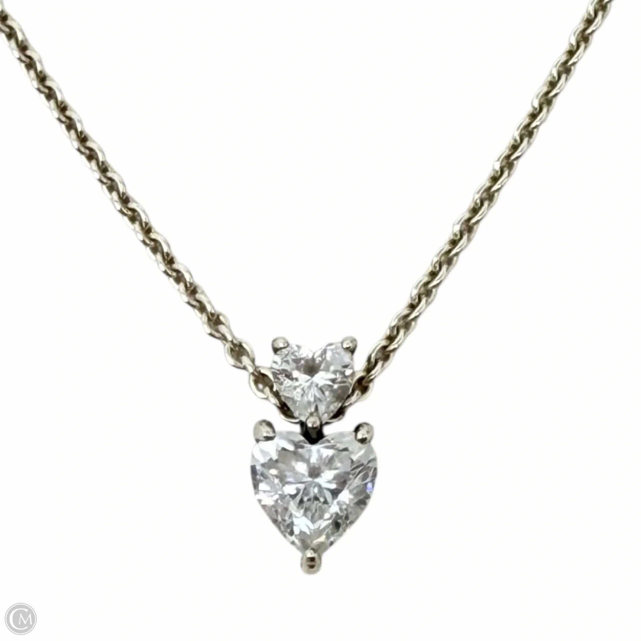 Sparkling Double Heart Necklace Sterling Silver By Pandora