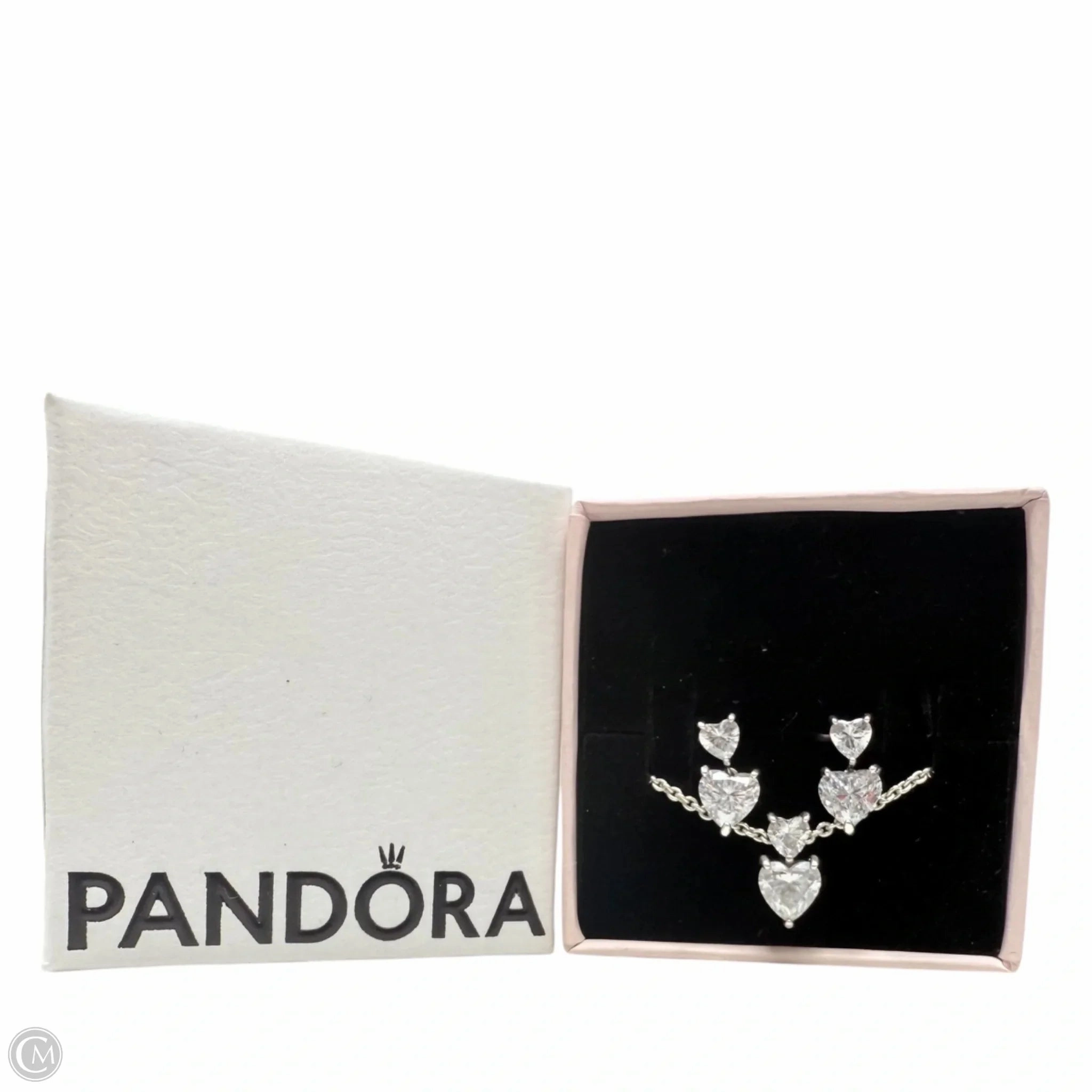 Sparkling Double Heart Necklace Sterling Silver By Pandora