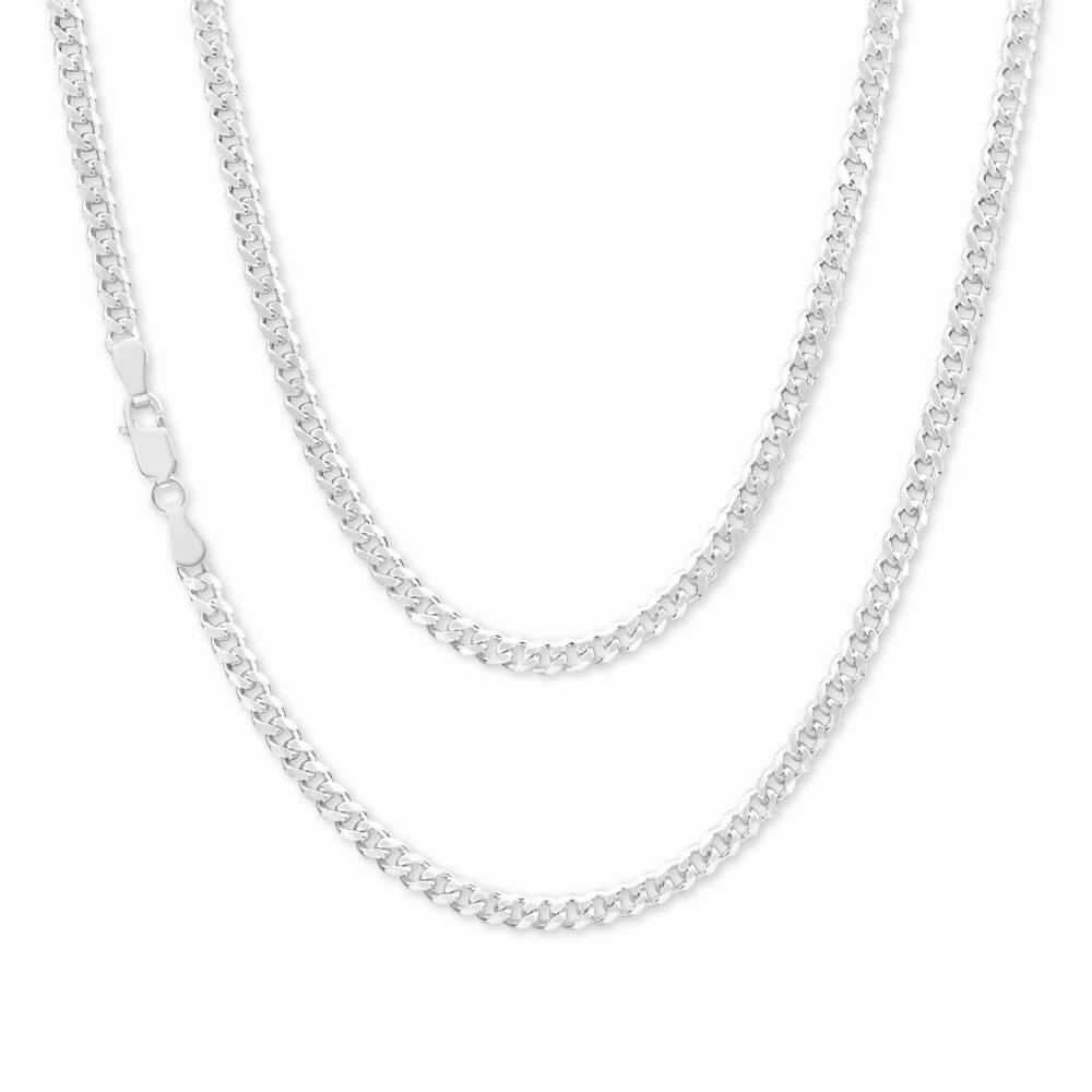Sterling Silver 100 Gauge Diamond Cut 60cm Curb Chain