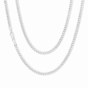 Sterling Silver 100 Gauge Diamond Cut 60cm Curb Chain