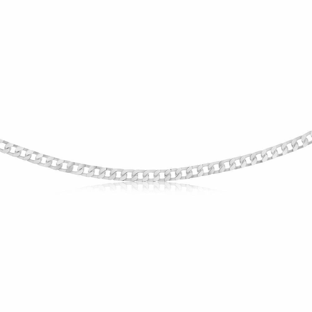 Sterling Silver 150 Gauge Curb Chain 55cm