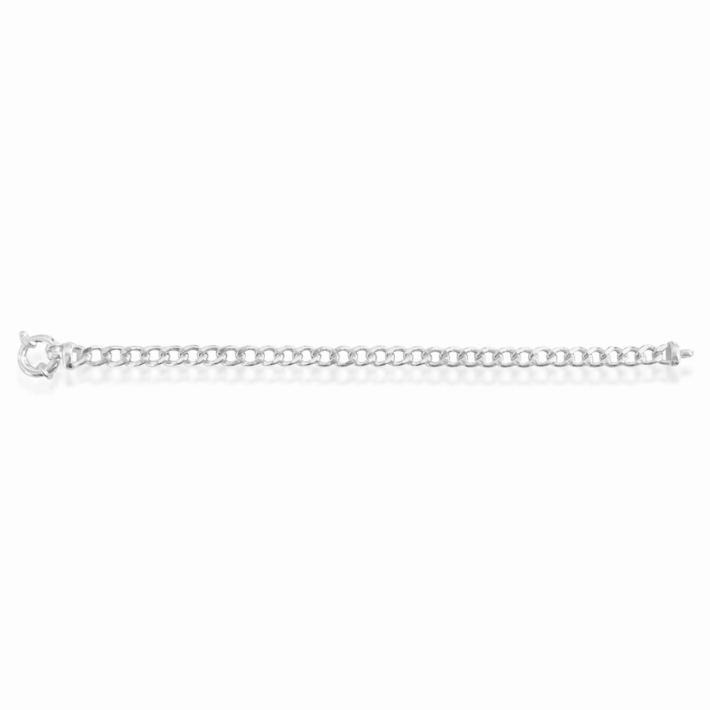 Sterling Silver 19.5cm Curb Boltring Bracelet