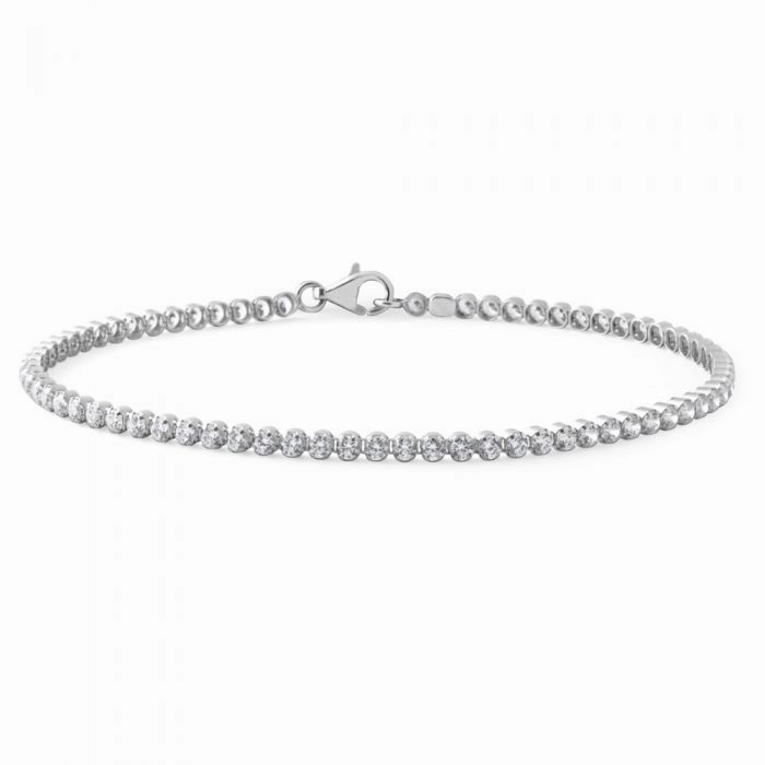 Sterling Silver 19cm Zirconia Tennis Bracelet