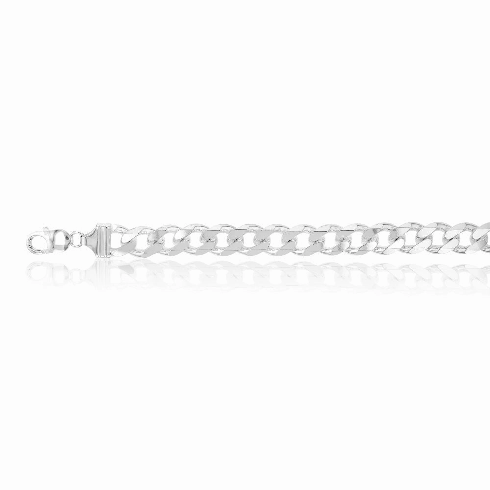 Sterling Silver 300 Gauge 21cm Curb Bracelet