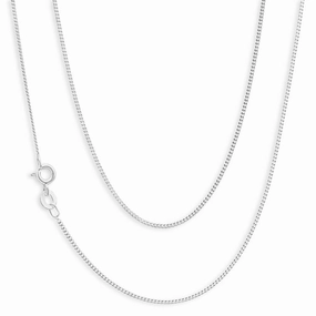 Sterling Silver 30 Gauge 55cm Curb Chain