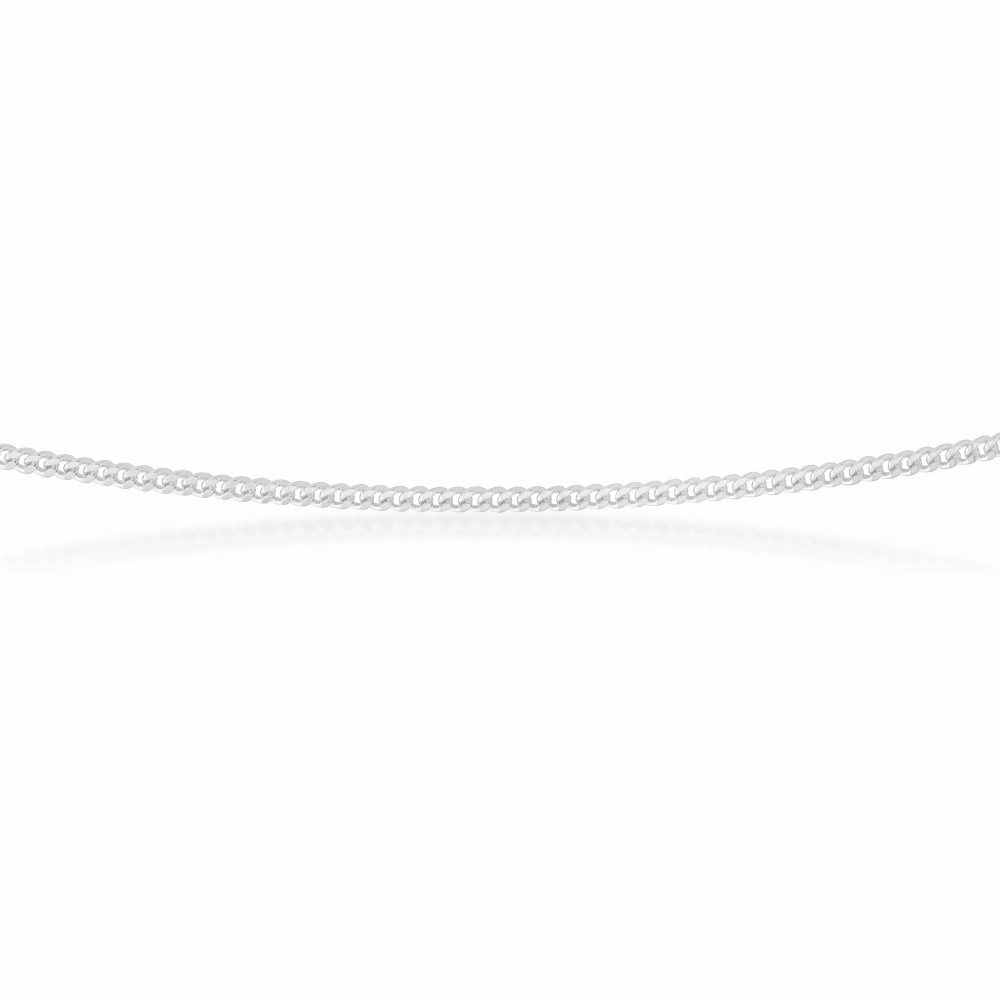 Sterling Silver 30 Gauge Curb Chain in 45cm