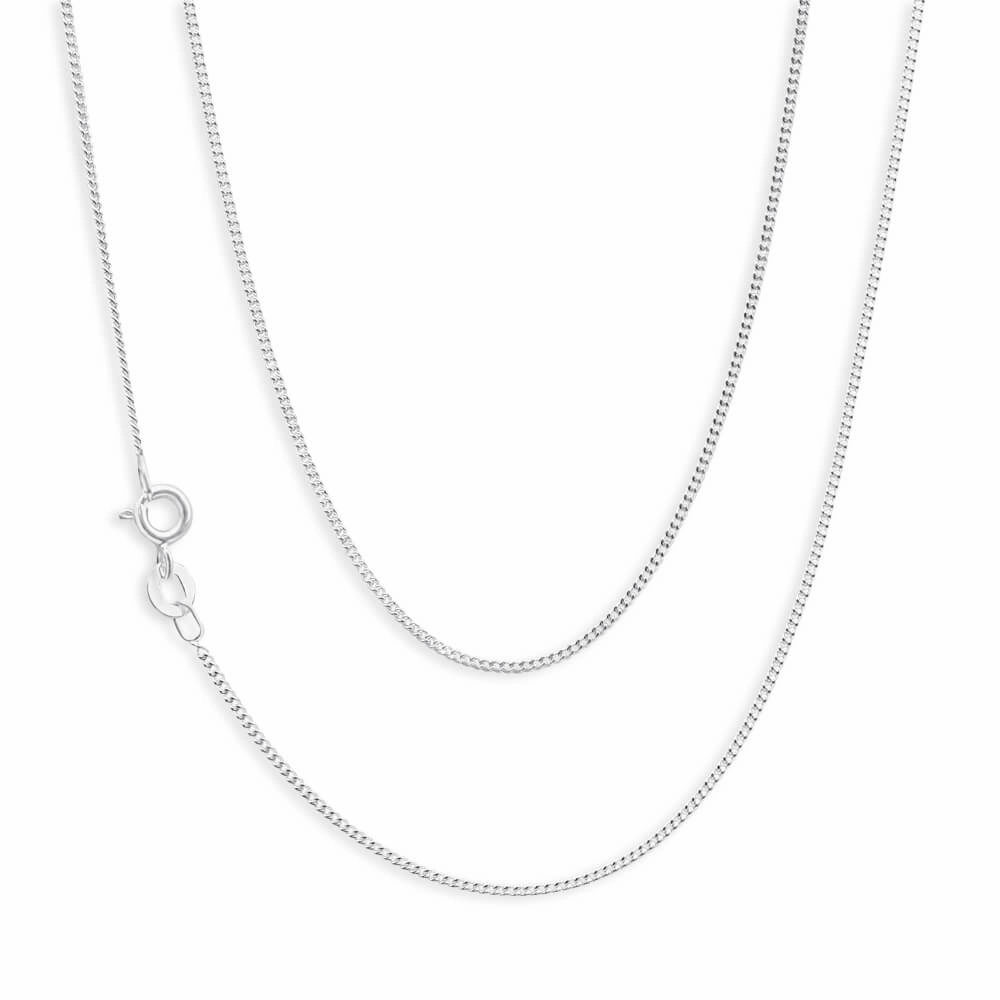 Sterling Silver 30 Gauge Diamond Cut 50cm Chain