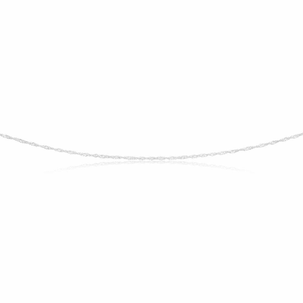 Sterling Silver 45cm 25 Gauge Singapore Chain