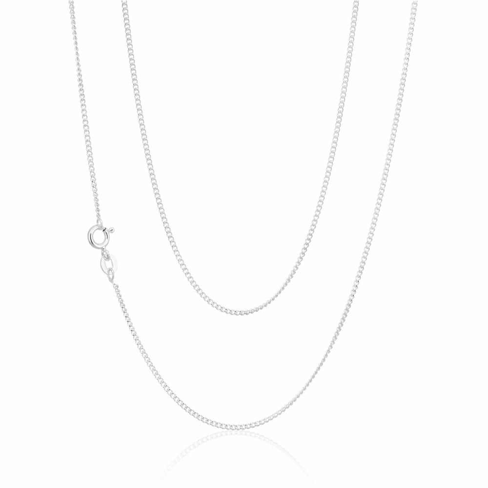 Sterling Silver 45cm 40 Gauge Curb Chain
