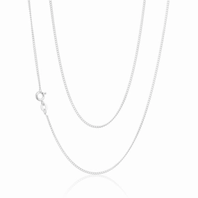 Sterling Silver 45cm 40 Gauge Curb Chain