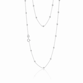 Sterling Silver 45cm Ball and Chain Necklace