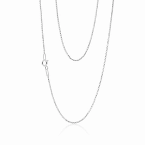 Sterling Silver 45cm Square Box Chain