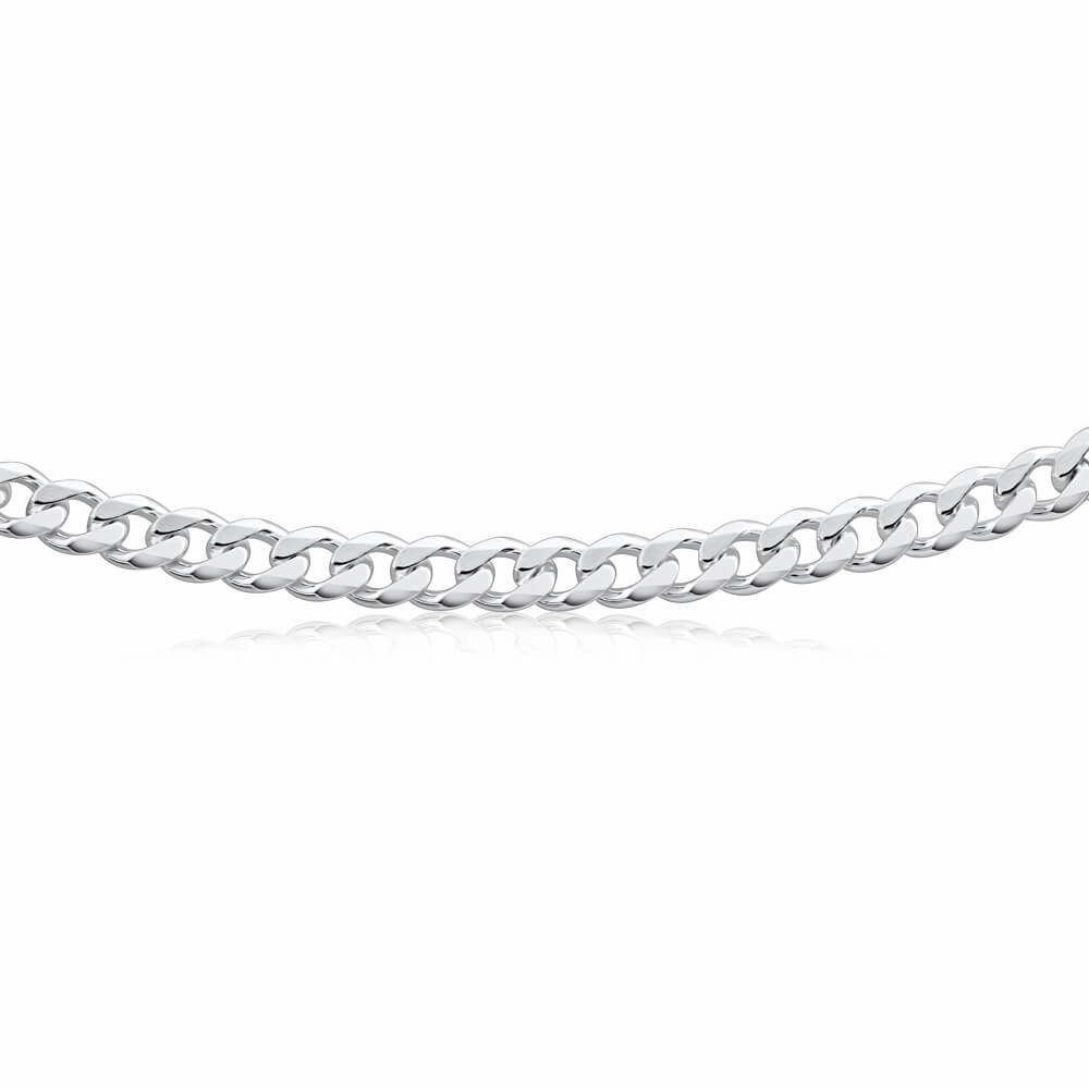 Sterling Silver 55cm 200 Gauge Bevelled Curb Chain