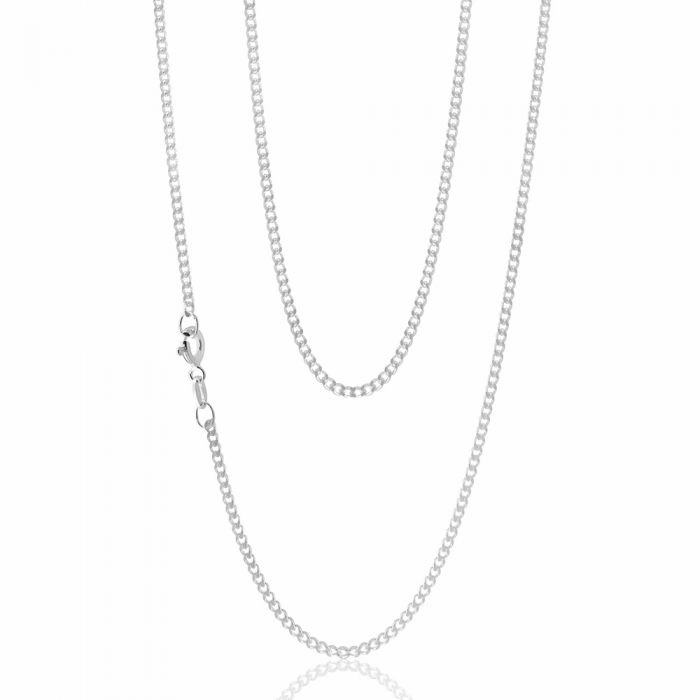 Sterling Silver 60 Gauge Curb Chain 55cm