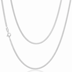Sterling Silver 60 Gauge Curb Dicut 70cm Chain