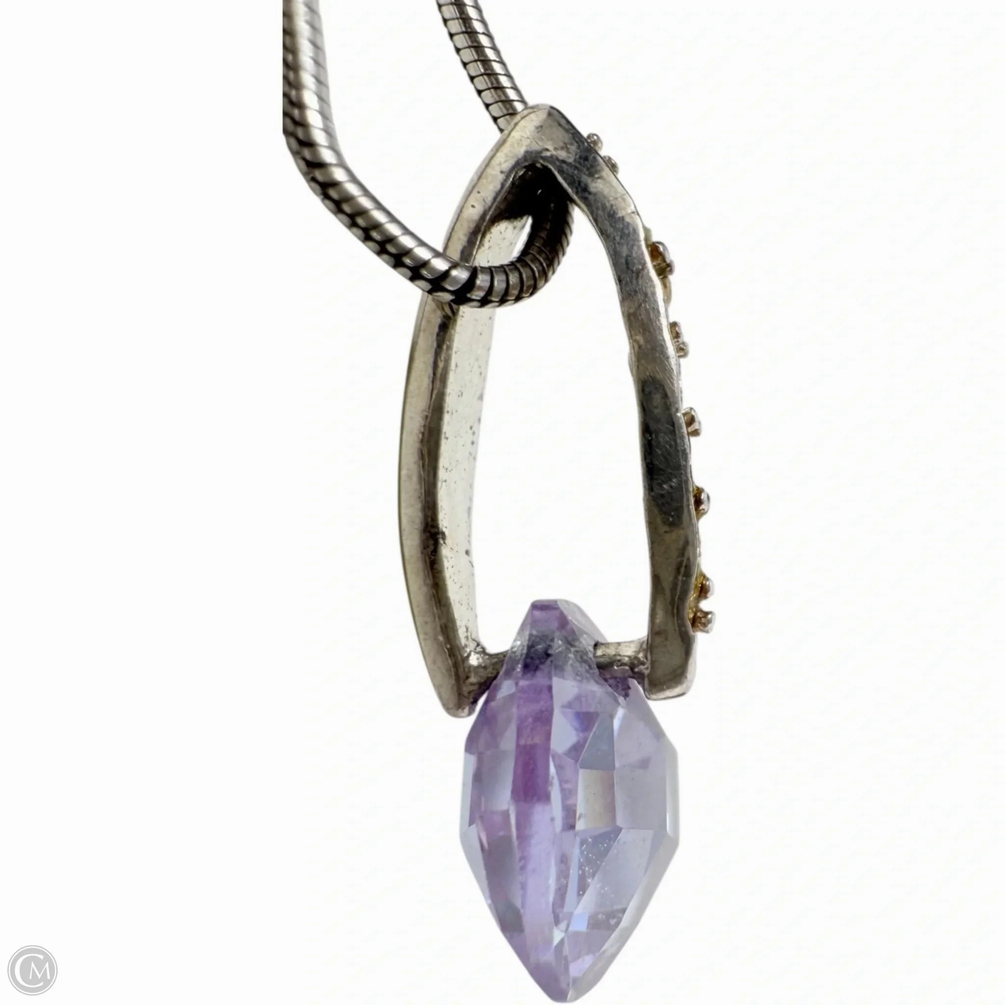 Sterling Silver & Crystal Pendant Necklace