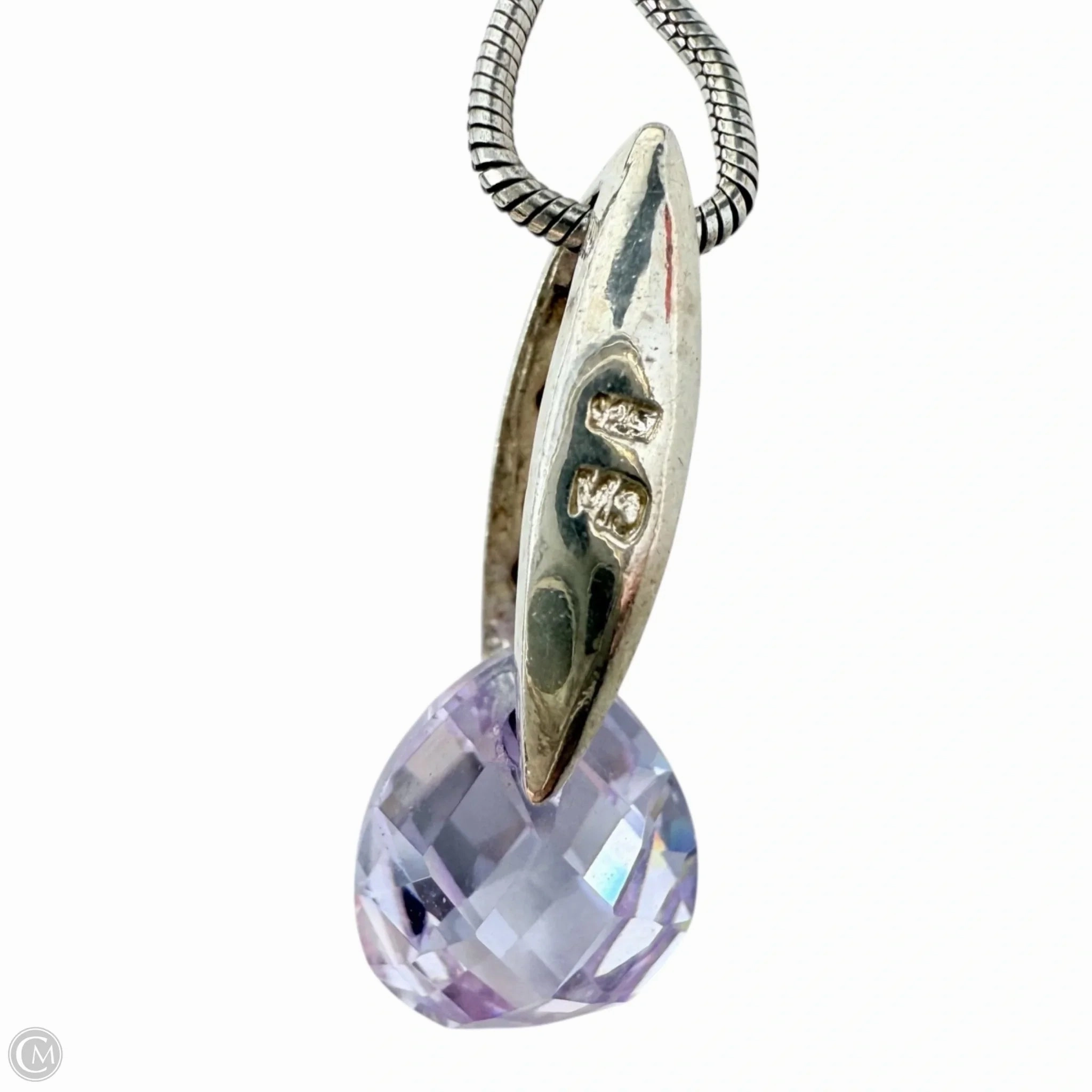 Sterling Silver & Crystal Pendant Necklace