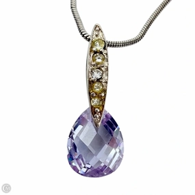 Sterling Silver & Crystal Pendant Necklace
