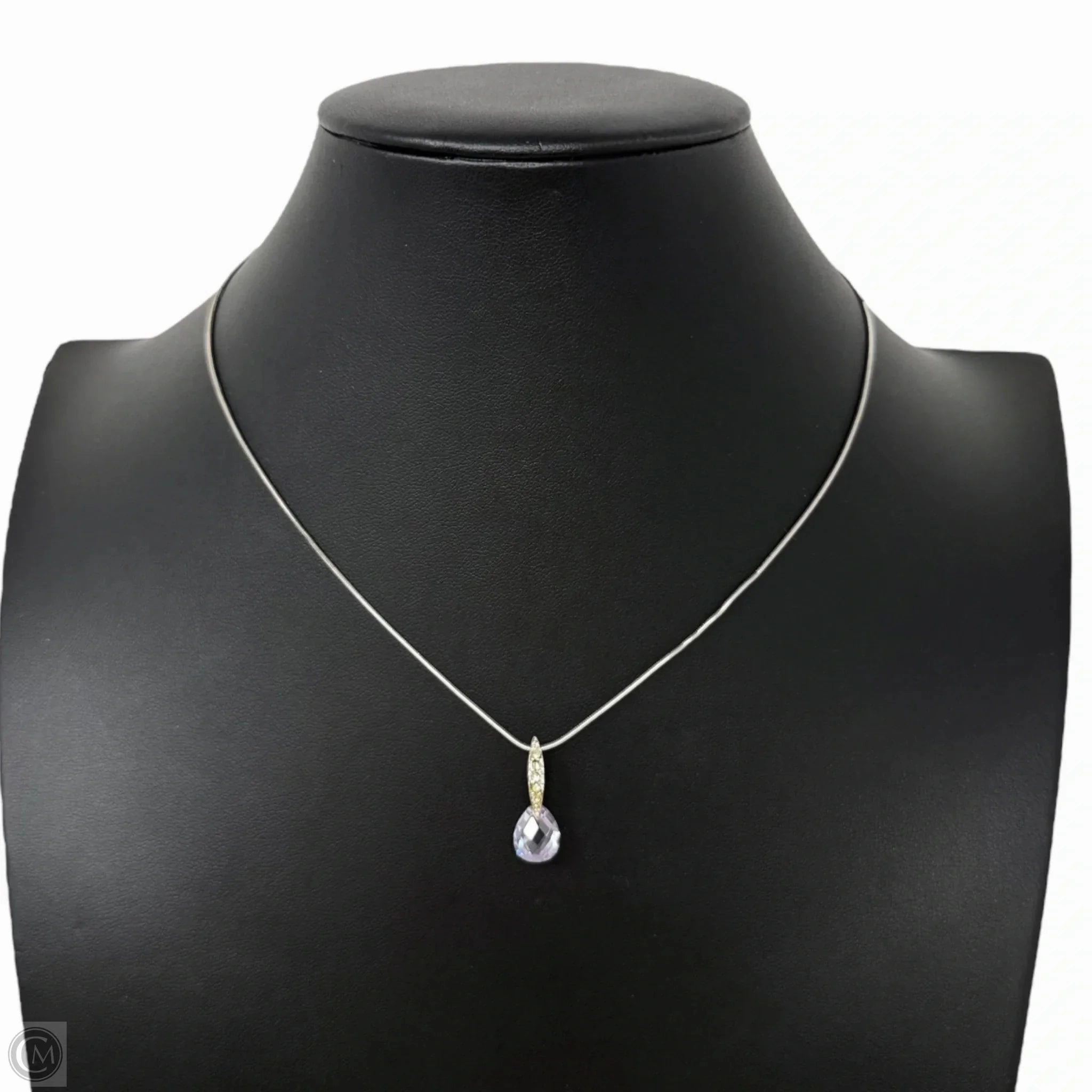Sterling Silver & Crystal Pendant Necklace