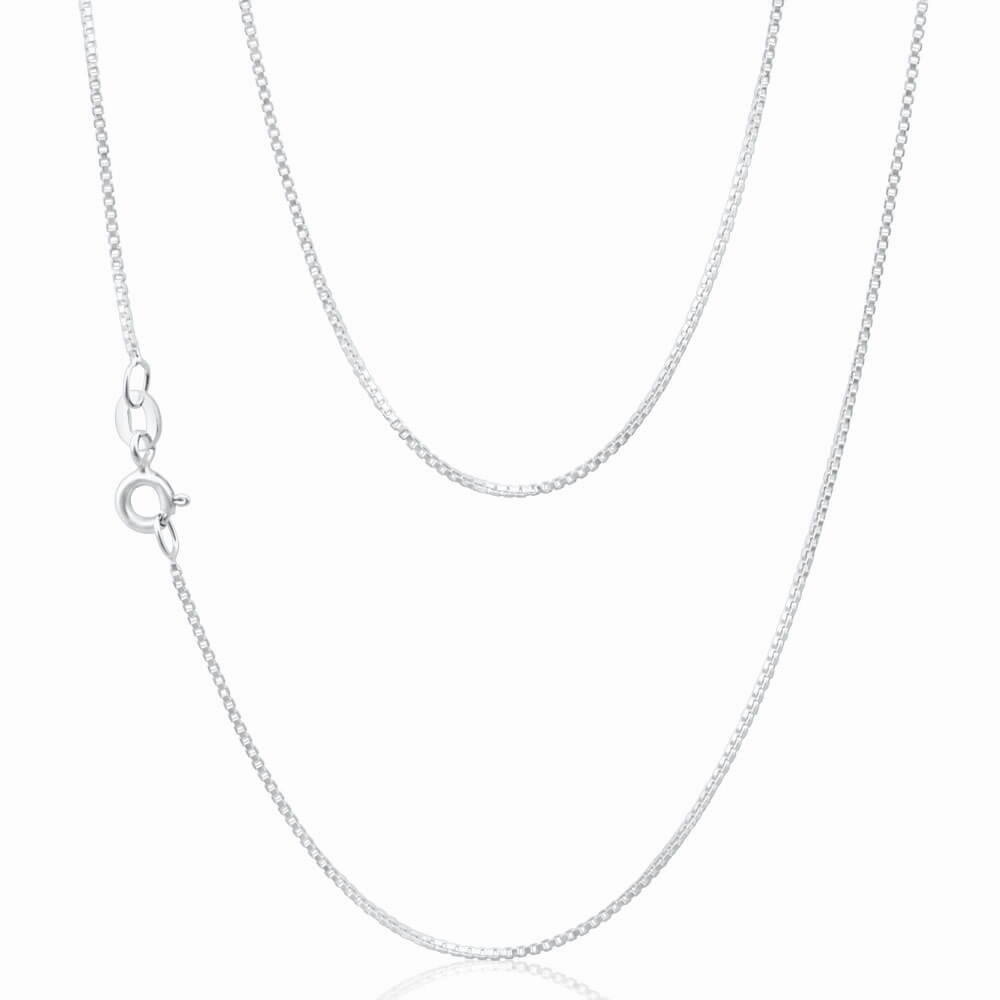 Sterling Silver Box 44cm Chain