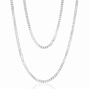 Sterling Silver Curb 100 Gauge 50cm Chain