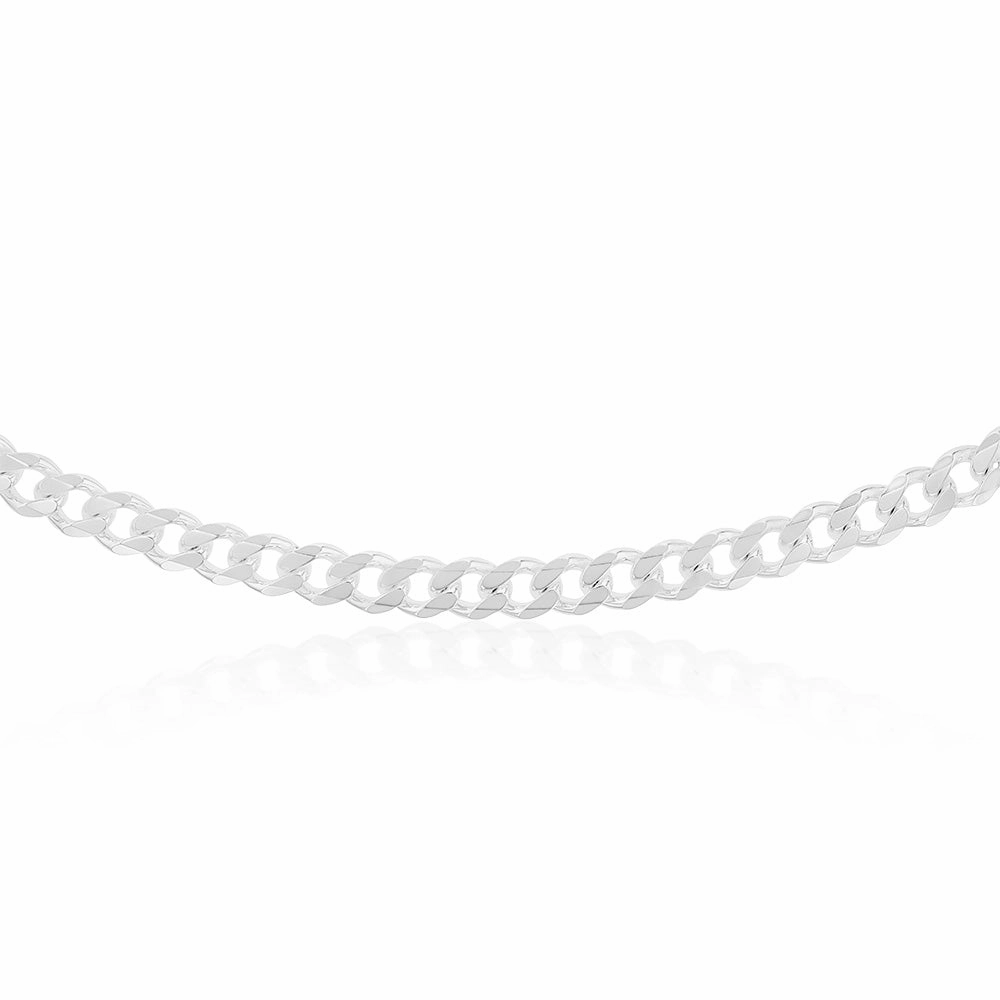 Sterling Silver Curb 300 Gauge 55cm Chain