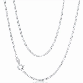 Sterling Silver Curb 50 Gauge Chain 50cm