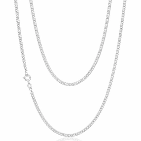 Sterling Silver Curb 80 Gauge 70cm Chain