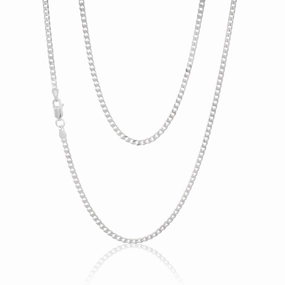 Sterling Silver Curb Chain 80 gauge 55cm