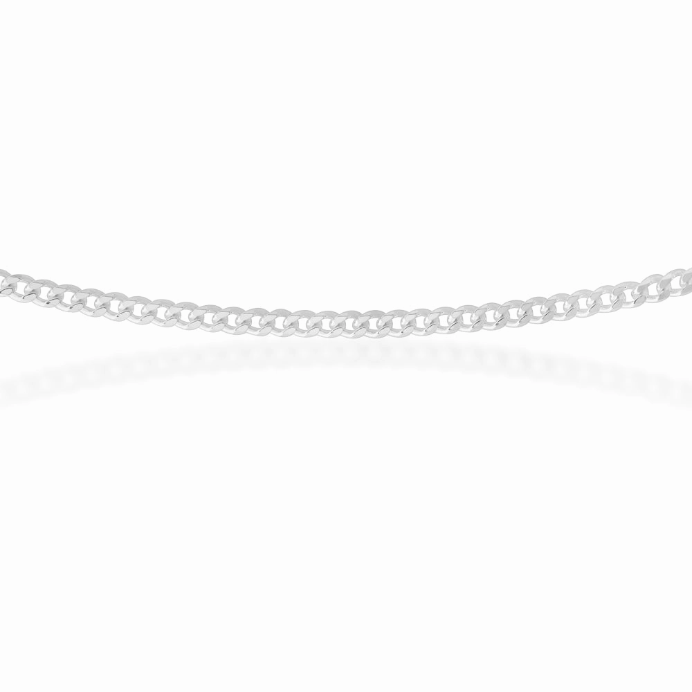 Sterling Silver Curb Dicut 45cm 100 Gauge Chain
