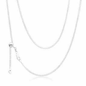 Sterling Silver Curb Extender Chain