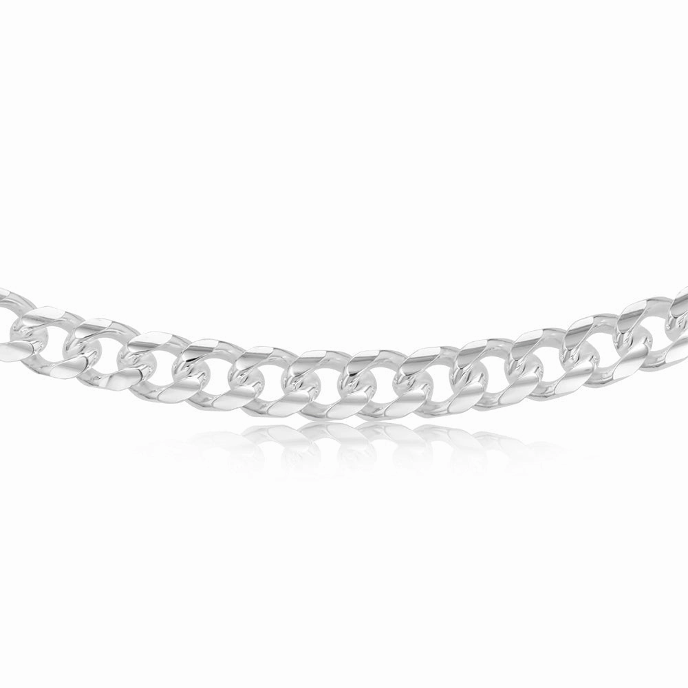 Sterling Silver Fancy 300 Gauge Oval Curb 50cm Chain