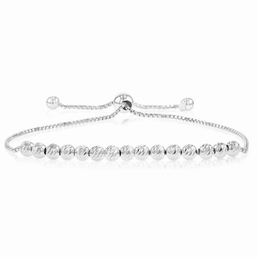 Sterling Silver Fancy Bead Bracelet