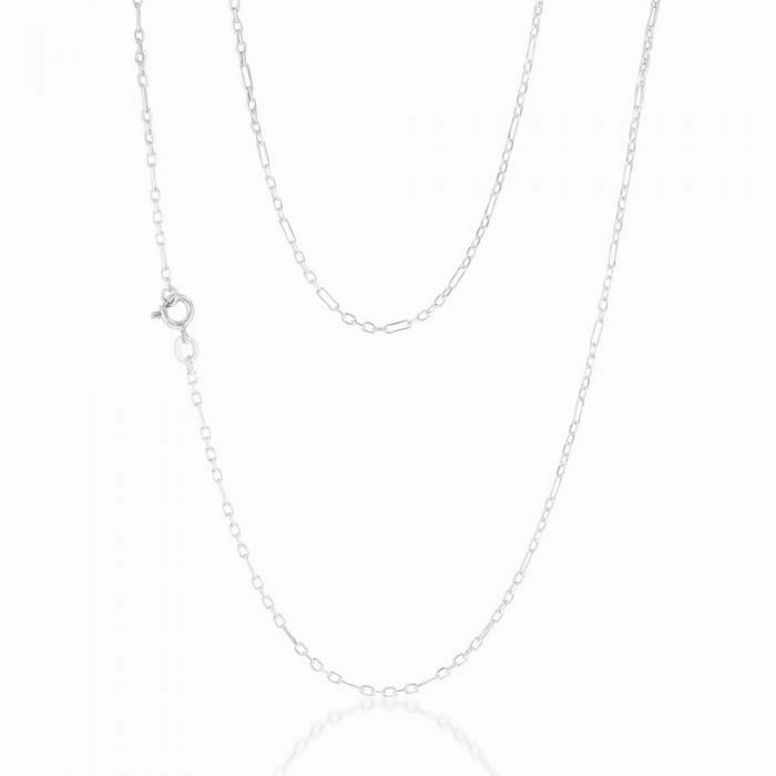 Sterling Silver Fancy Figaro 40 5cm Chain