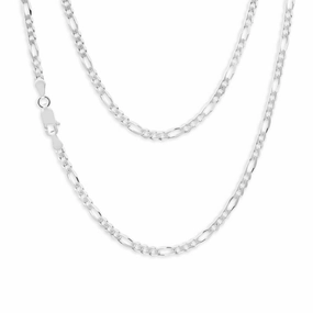 Sterling Silver Figaro 1:3 Dicut Chain 45cm
