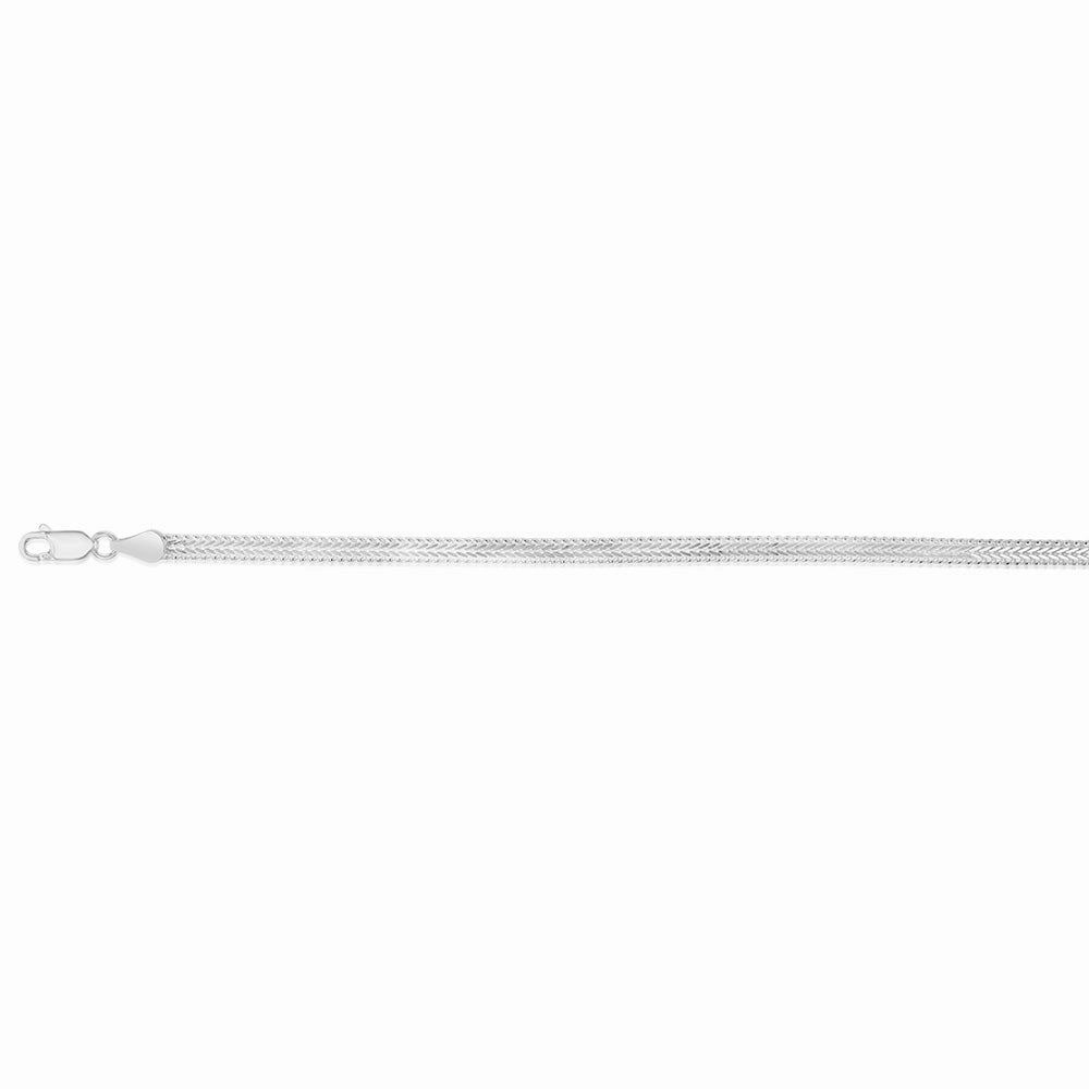 Sterling Silver Foxtail 19cm Bracelet