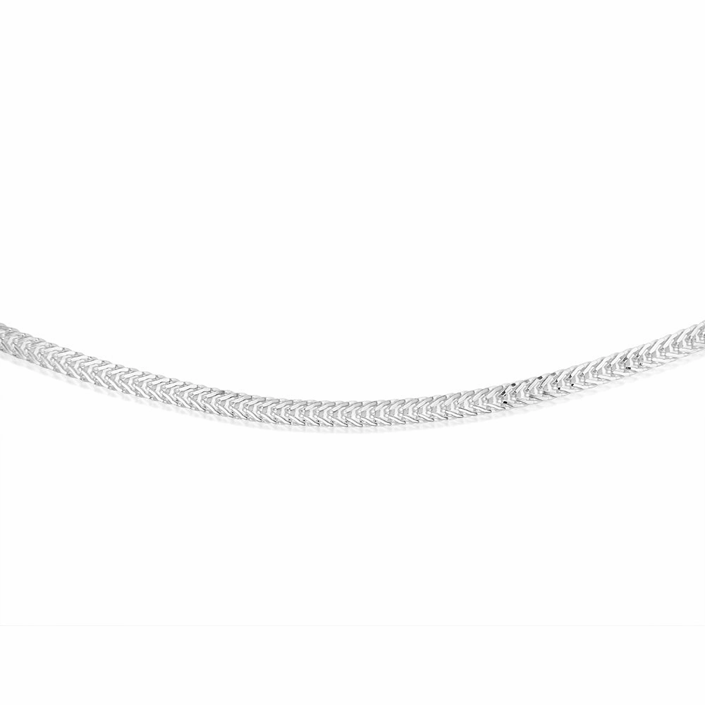 Sterling Silver Foxtail Flat 55cm Chain
